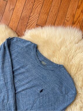 Ralph Lauren Heather Blue Crewneck Long Sleeve Shirt